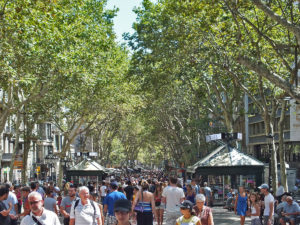 Straßenszene auf La Rambla