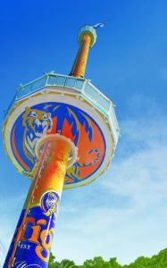 Der Tiger Sky Tower bei Tag
