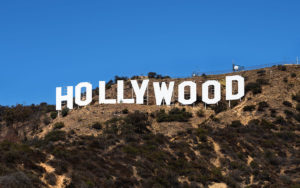 Nahansicht des Hollywood Signs