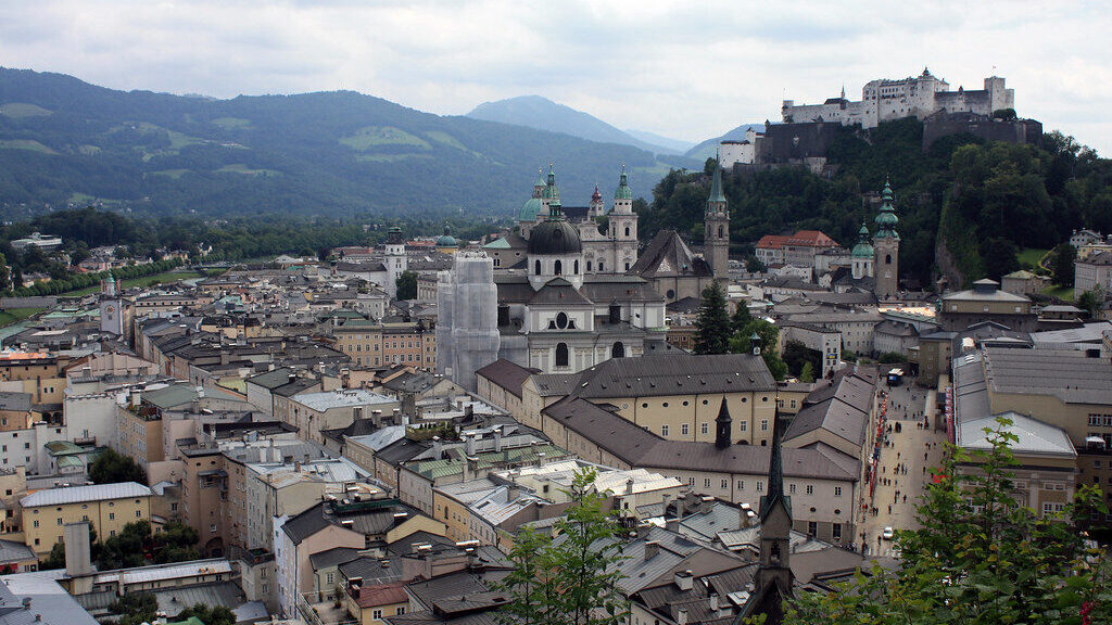 Panoràmica des del Mönchsberg, Salzburg
